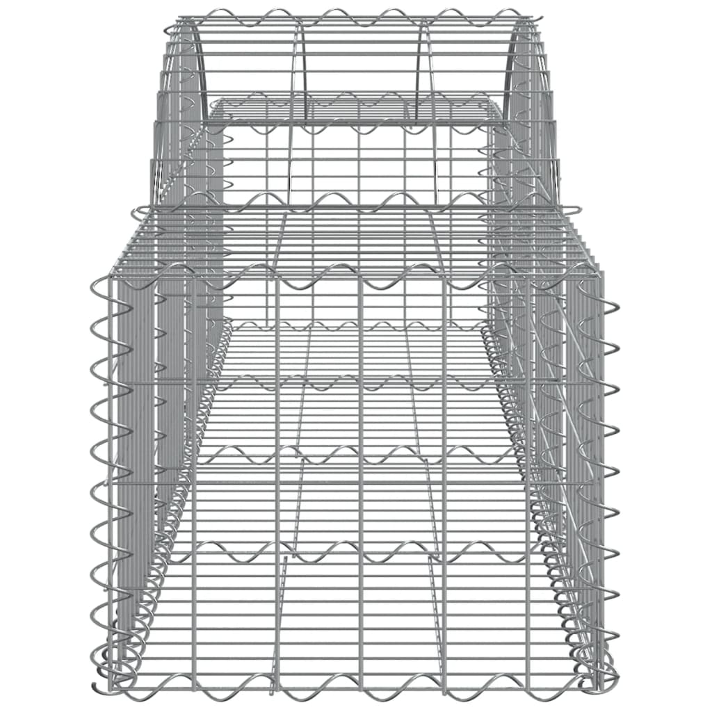 vidaXL Arched Gabion Baskets 9 pcs 200x50x40/60 cm Galvanised Iron