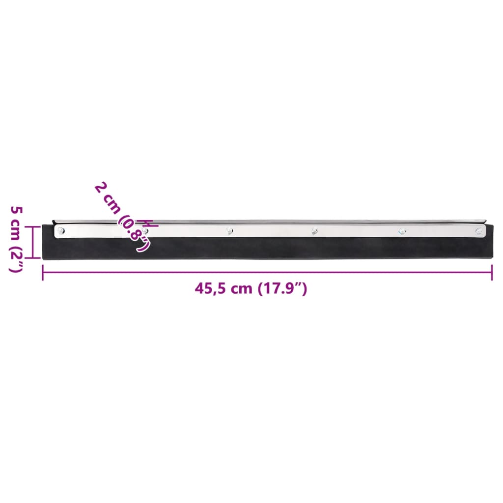 vidaXL Floor Squeegee Head 45.5x2x5 cm Steel and Rubber