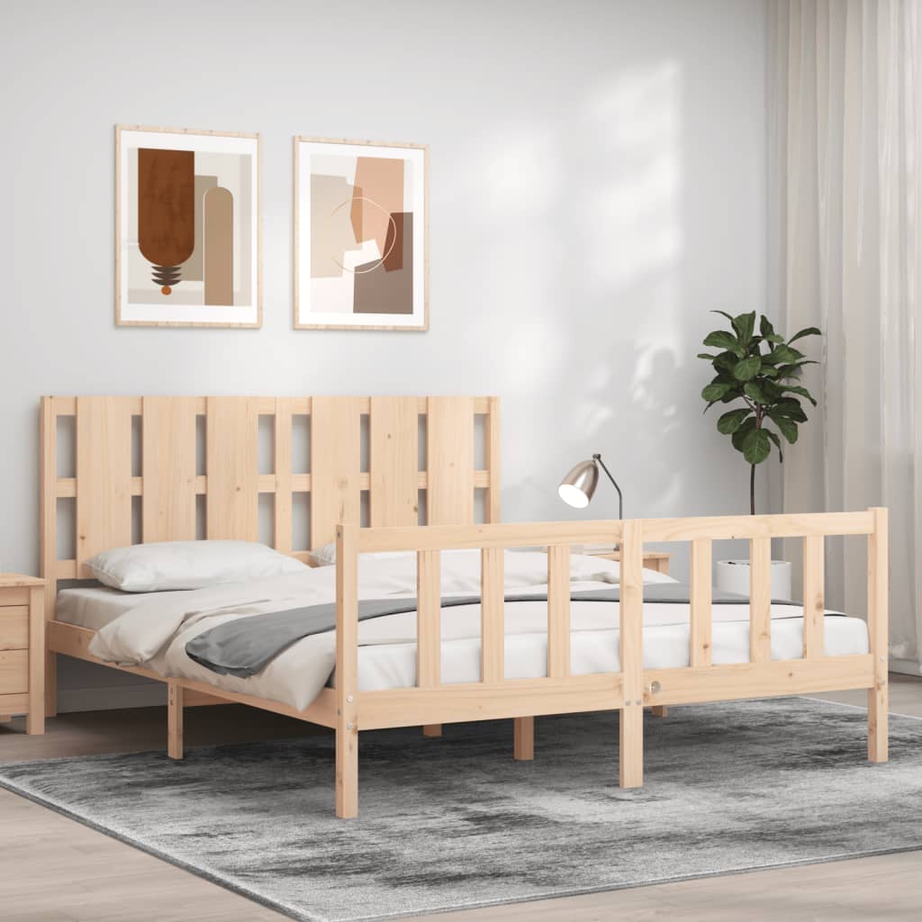 vidaXL Bed Frame without Mattress 160x200 cm Solid Wood Pine