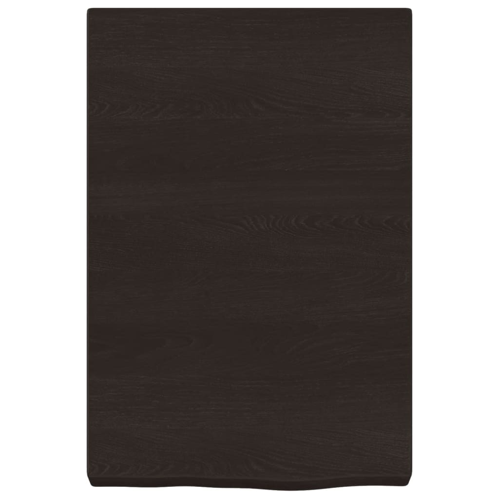 vidaXL Bathroom Countertop Dark Brown 40x60x(2-6) cm Treated Solid Wood