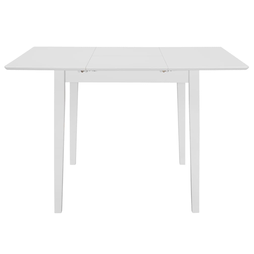 vidaXL Extendable Dining Table White (80-120)x80x74 cm MDF