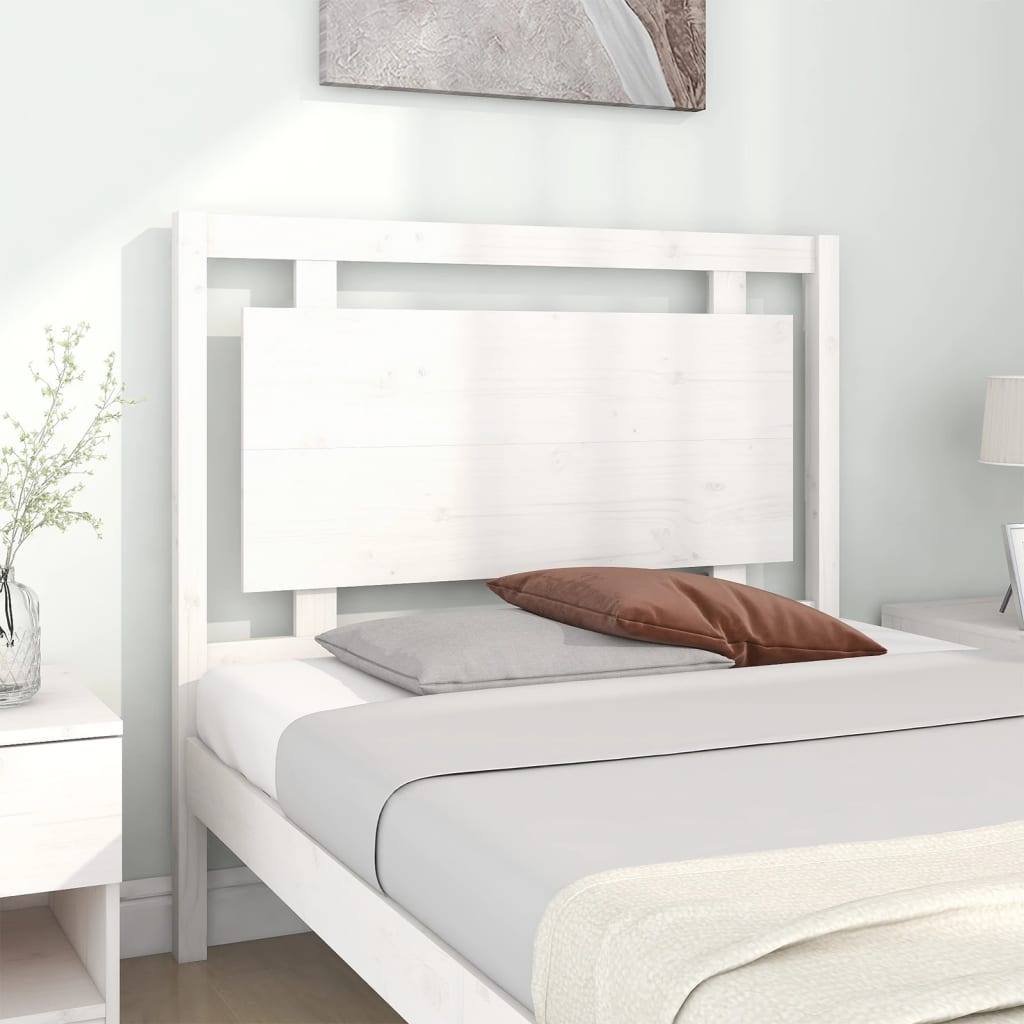 vidaXL Bed Headboard White 105.5x4x100 cm Solid Pine Wood