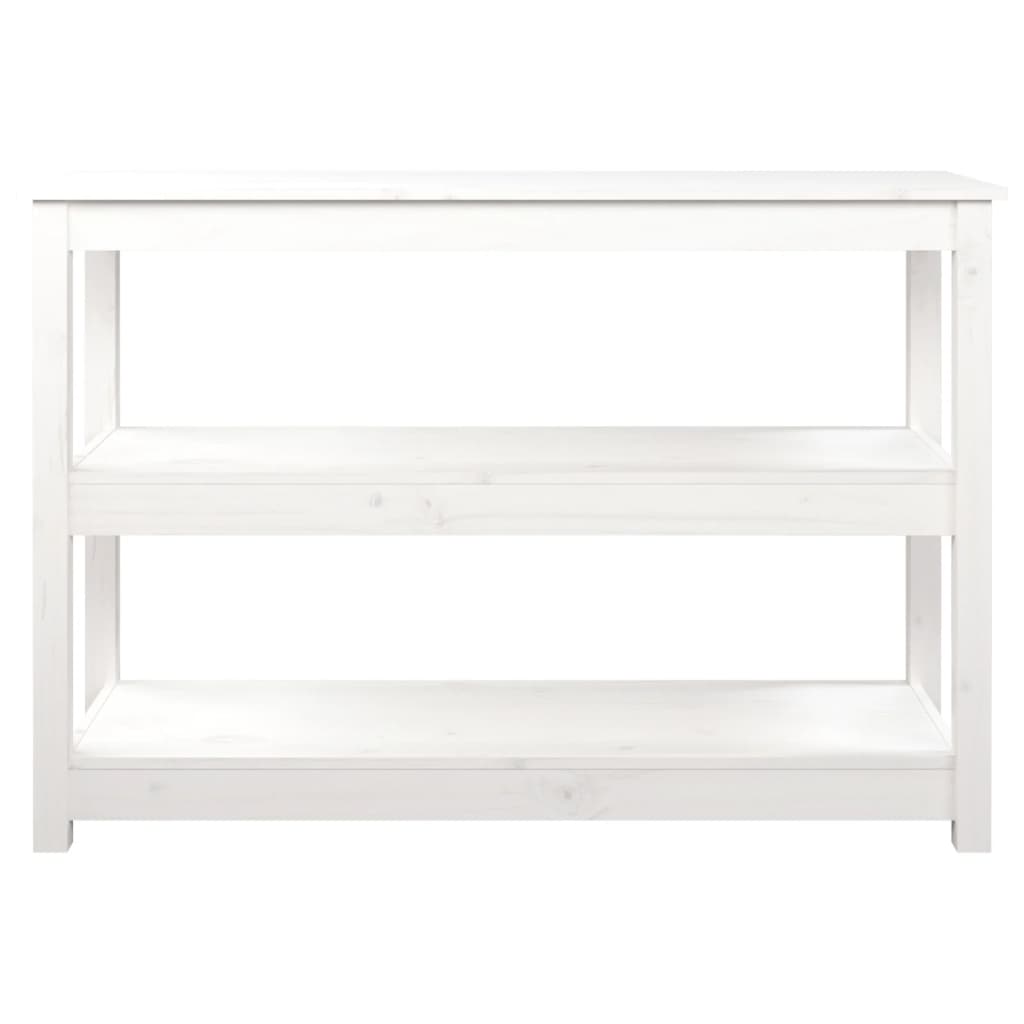 vidaXL Console Table White 110x40x74 cm Solid Wood Pine