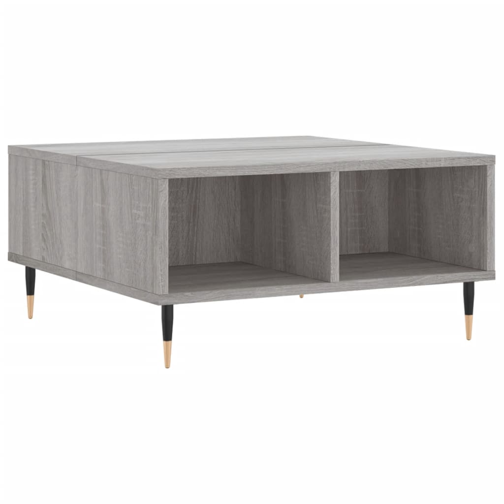 vidaXL Coffee Table Grey Sonoma 60x60x30 cm Engineered Wood