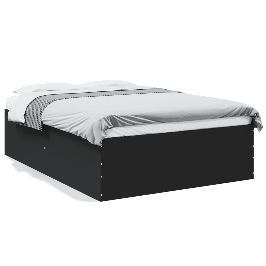 vidaXL Bed Frame without Mattress Black 135x190 cm Double