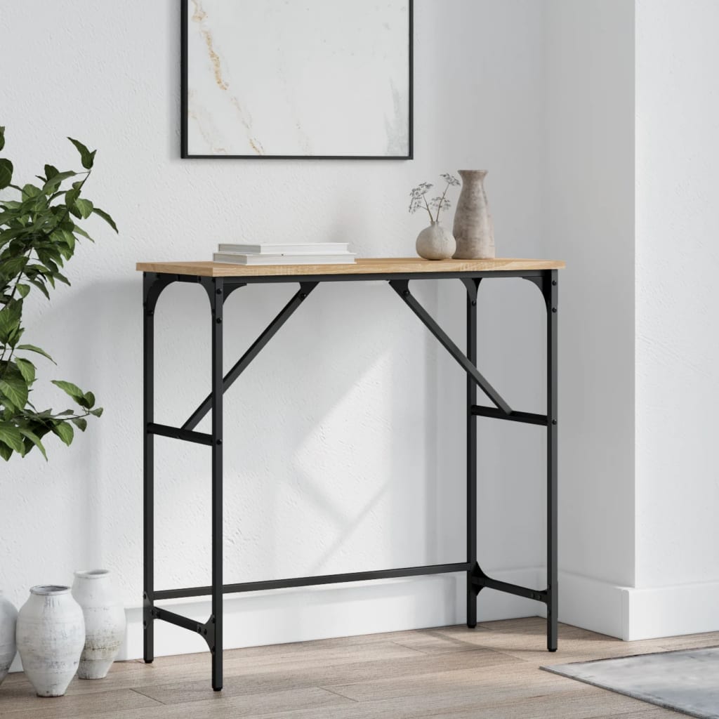 vidaXL Console Table Sonoma Oak 75x32x75 cm Engineered Wood