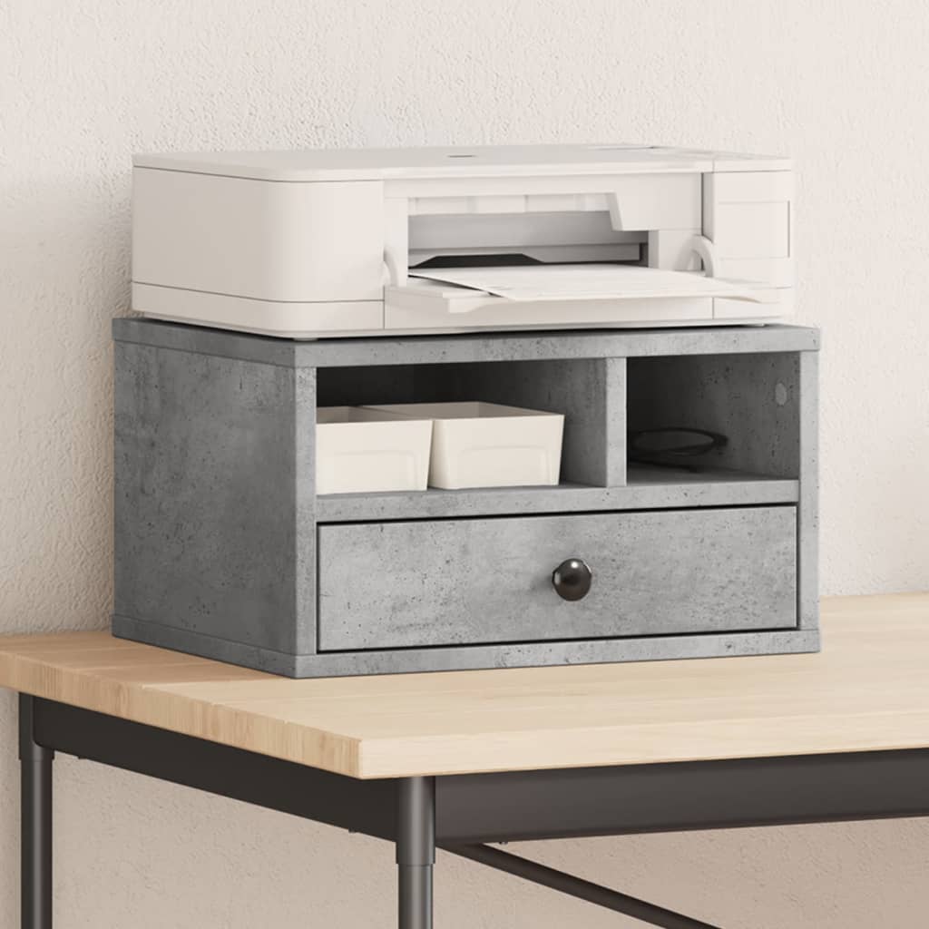 vidaXL Printer Stand Concrete Grey 40x32x22,5 cm Engineered Wood