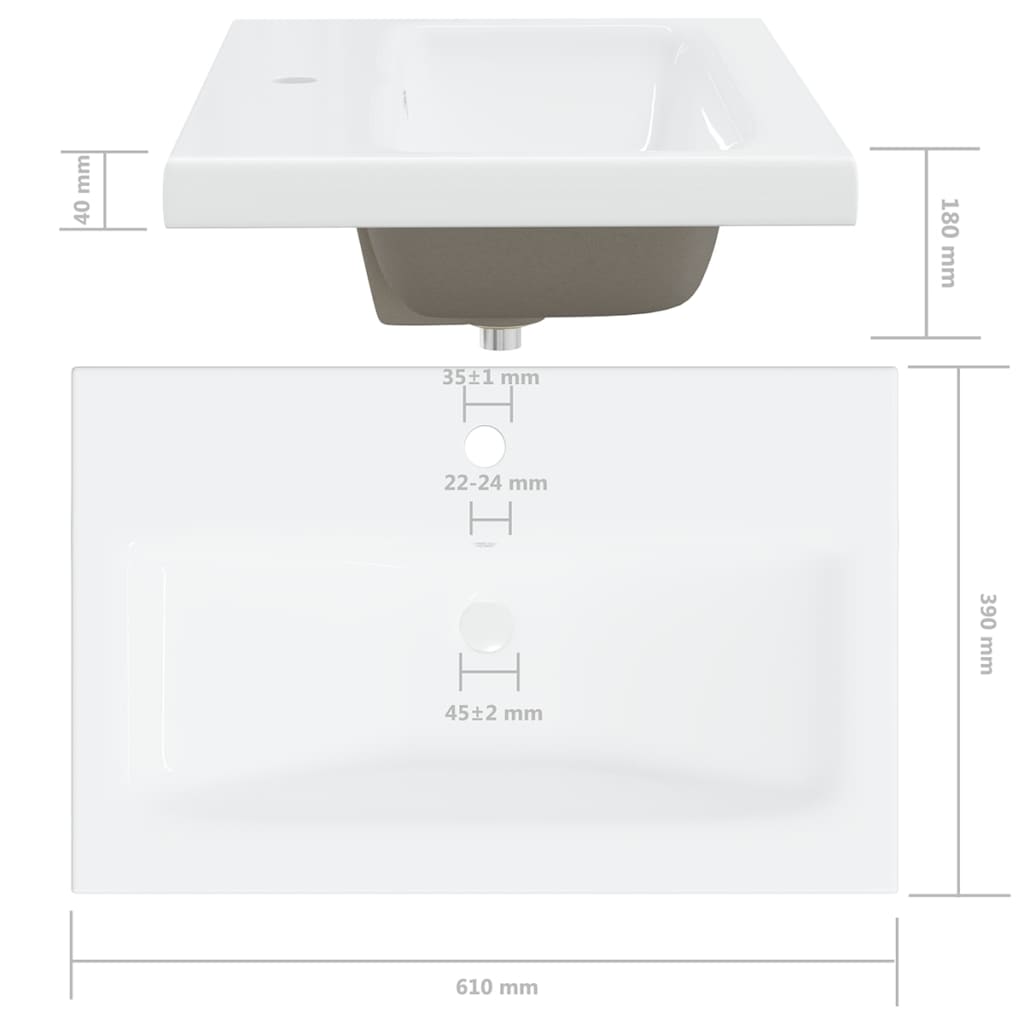 vidaXL Bathroom Furniture Set White Engineered Wood