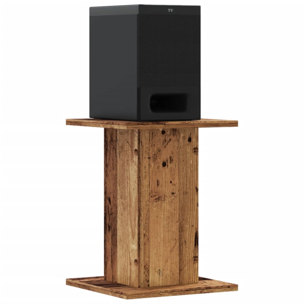 vidaXL Speaker Stands 2 pcs Old Wood 30x30x40 cm Engineered Wood