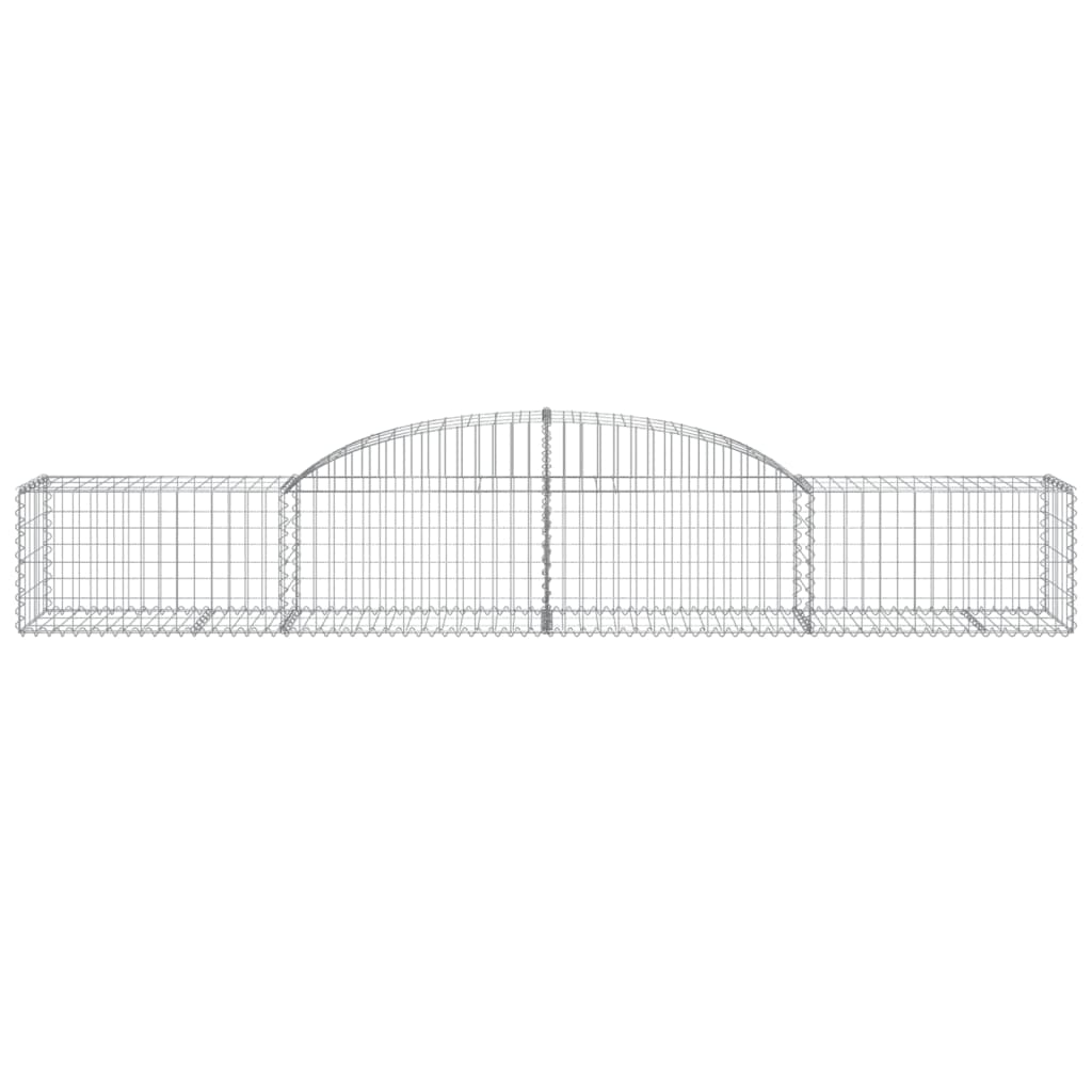 vidaXL Arched Gabion Baskets 17 pcs 300x50x40/60 cm Galvanised Iron