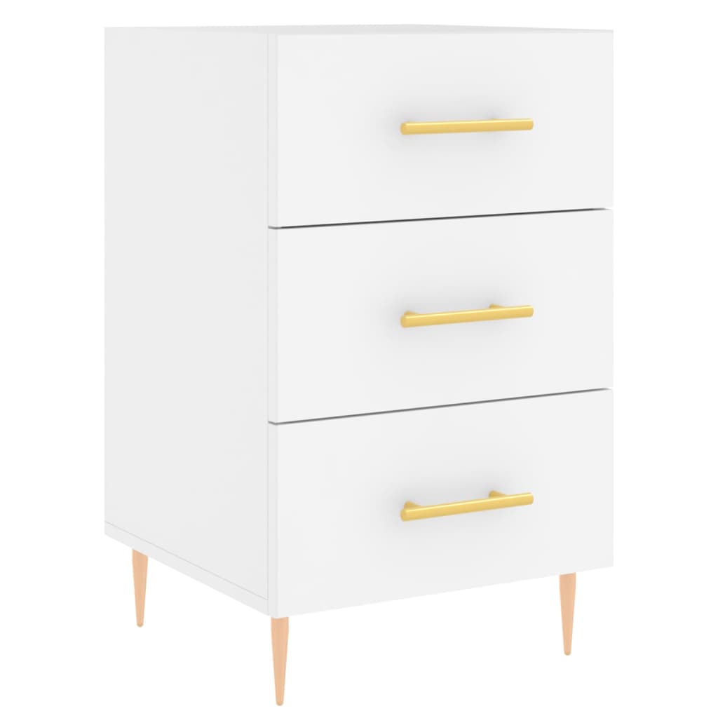 vidaXL Bedside Cabinet White 40x40x66 cm Engineered Wood