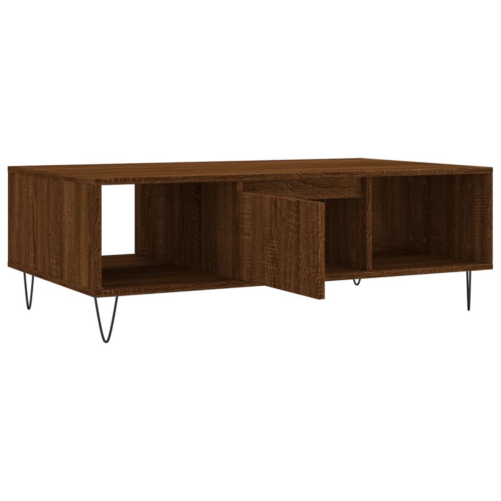 vidaXL Coffee Table Brown Oak 104x60x35 cm Engineered Wood