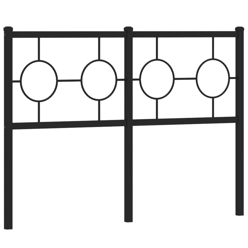 vidaXL Metal Headboard Black 120 cm