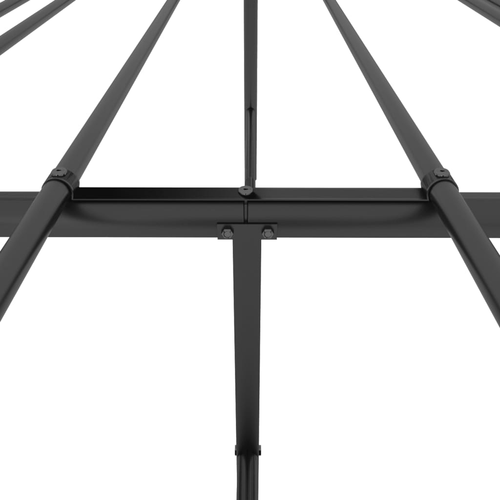 vidaXL Metal Bed Frame Black 180x200 cm Super King