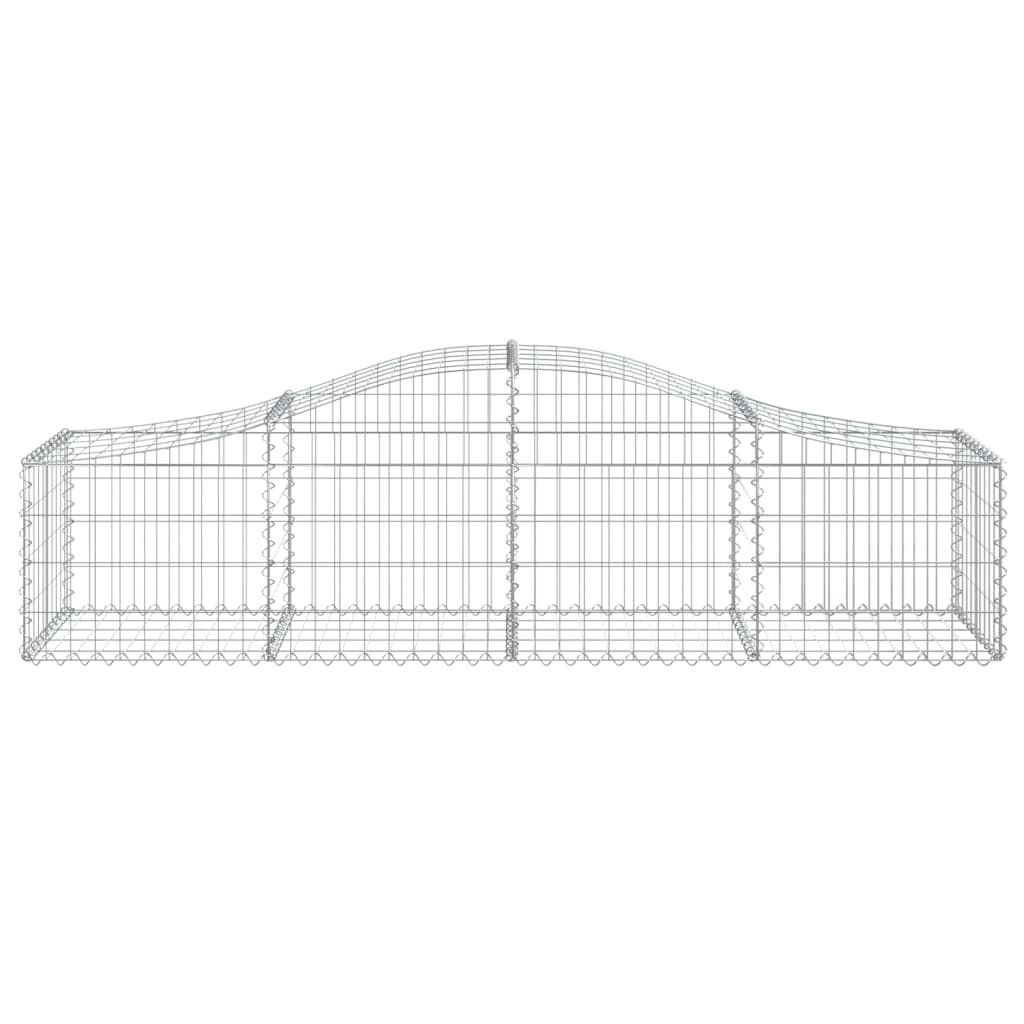 vidaXL Arched Gabion Baskets 30 pcs 200x50x40/60 cm Galvanised Iron