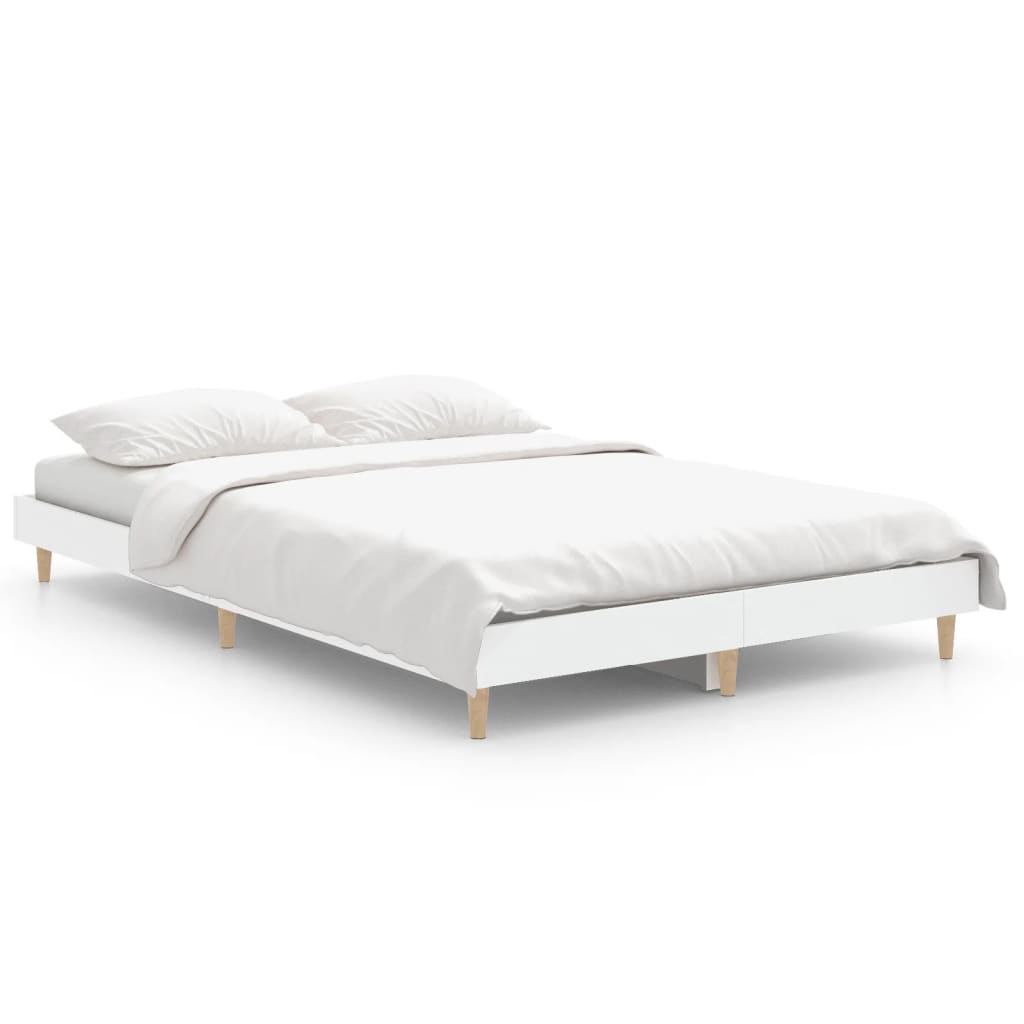 vidaXL Bed Frame without Mattress White 120x190 cm Small Double Engineered Wood