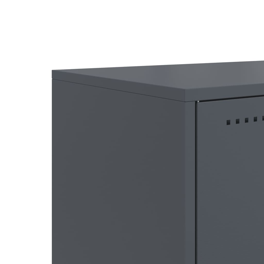 vidaXL TV Cabinet Anthracite 68.5x39x60.5 cm Steel