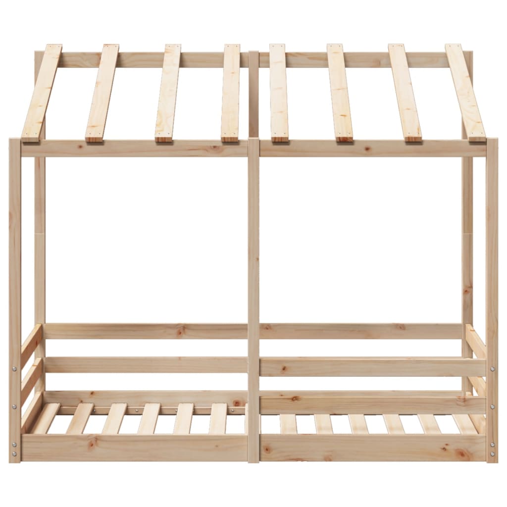 vidaXL Kids' Bed with Roof 70x140 cm Solid Wood Pine