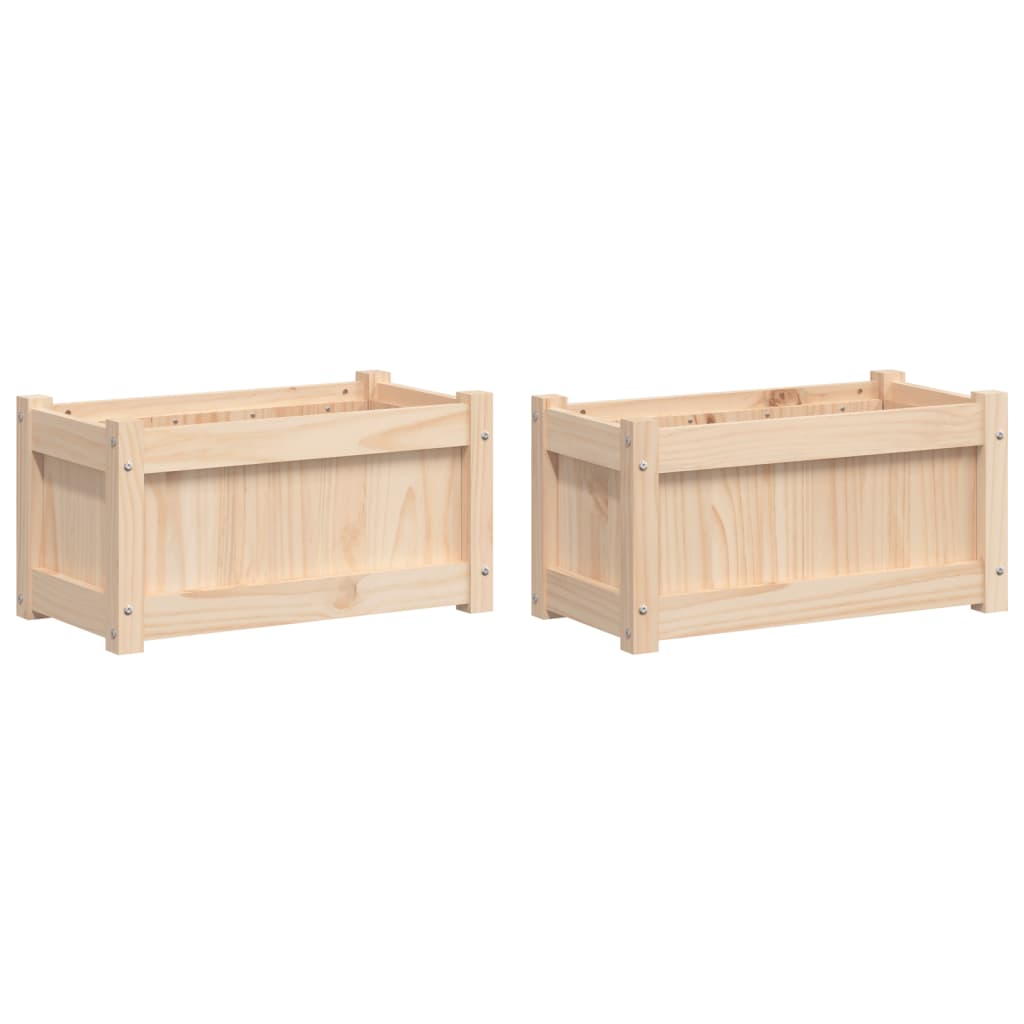 vidaXL Garden Planters 2 pcs Solid Wood Pine