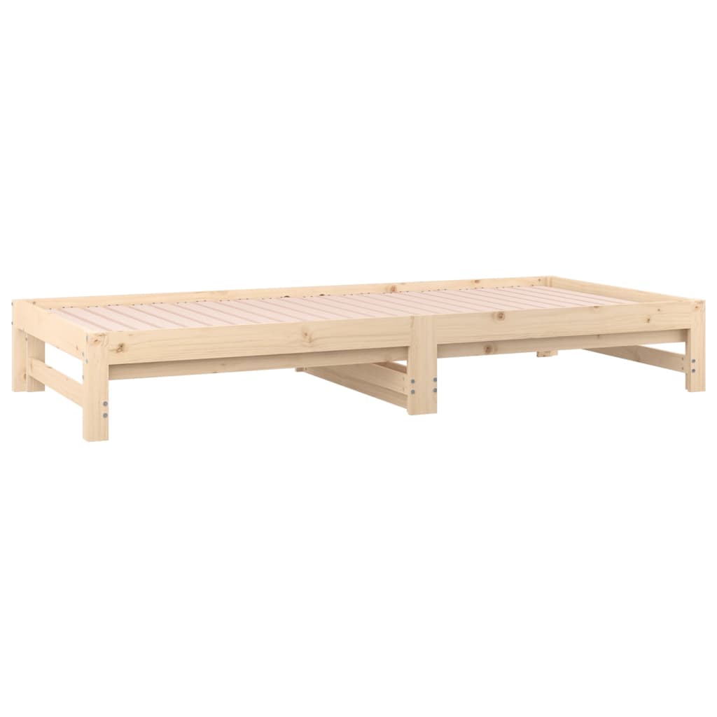 vidaXL Pull-out Day Bed without Mattress 2x(90x200) cm Solid Wood Pine