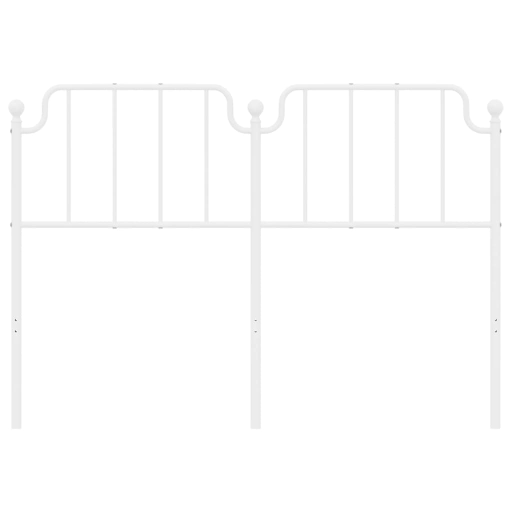 vidaXL Metal Headboard White 140 cm