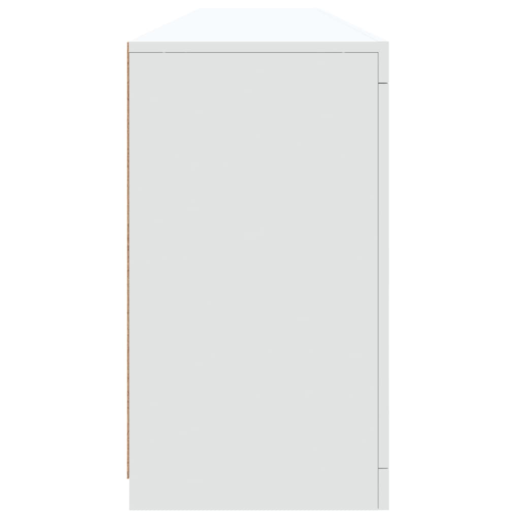 vidaXL Sideboard with LED Lights White 202x37x67 cm