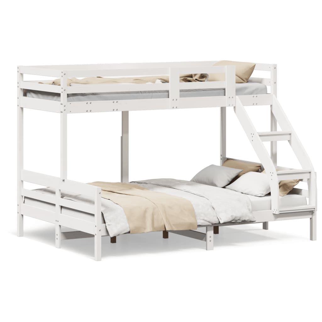 vidaXL Bunk Bed without Mattress 80x200/140x200 cm White Solid Wood