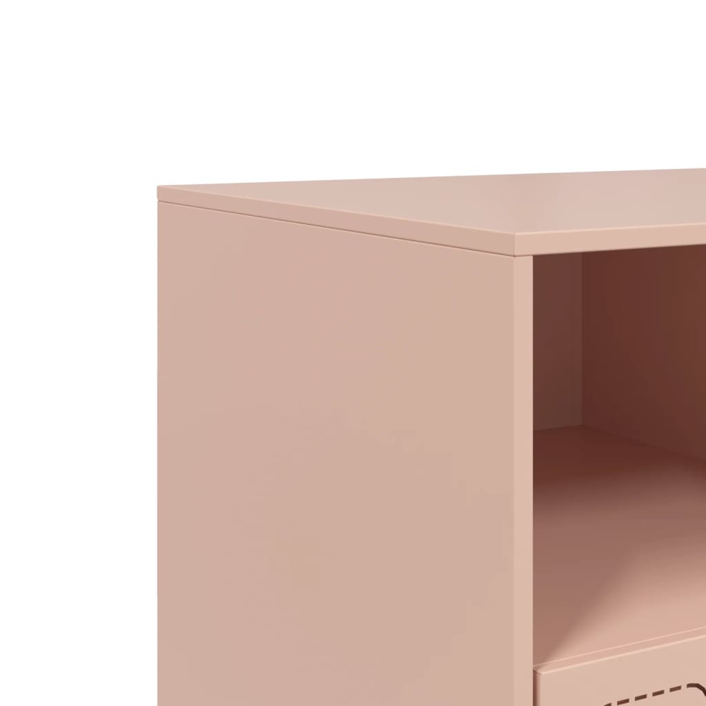 vidaXL TV Cabinet Pink 99x39x44 cm Steel