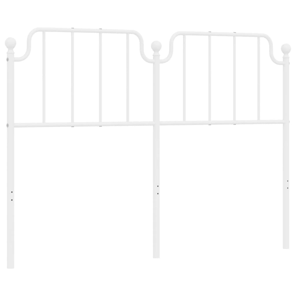 vidaXL Metal Headboard White 140 cm