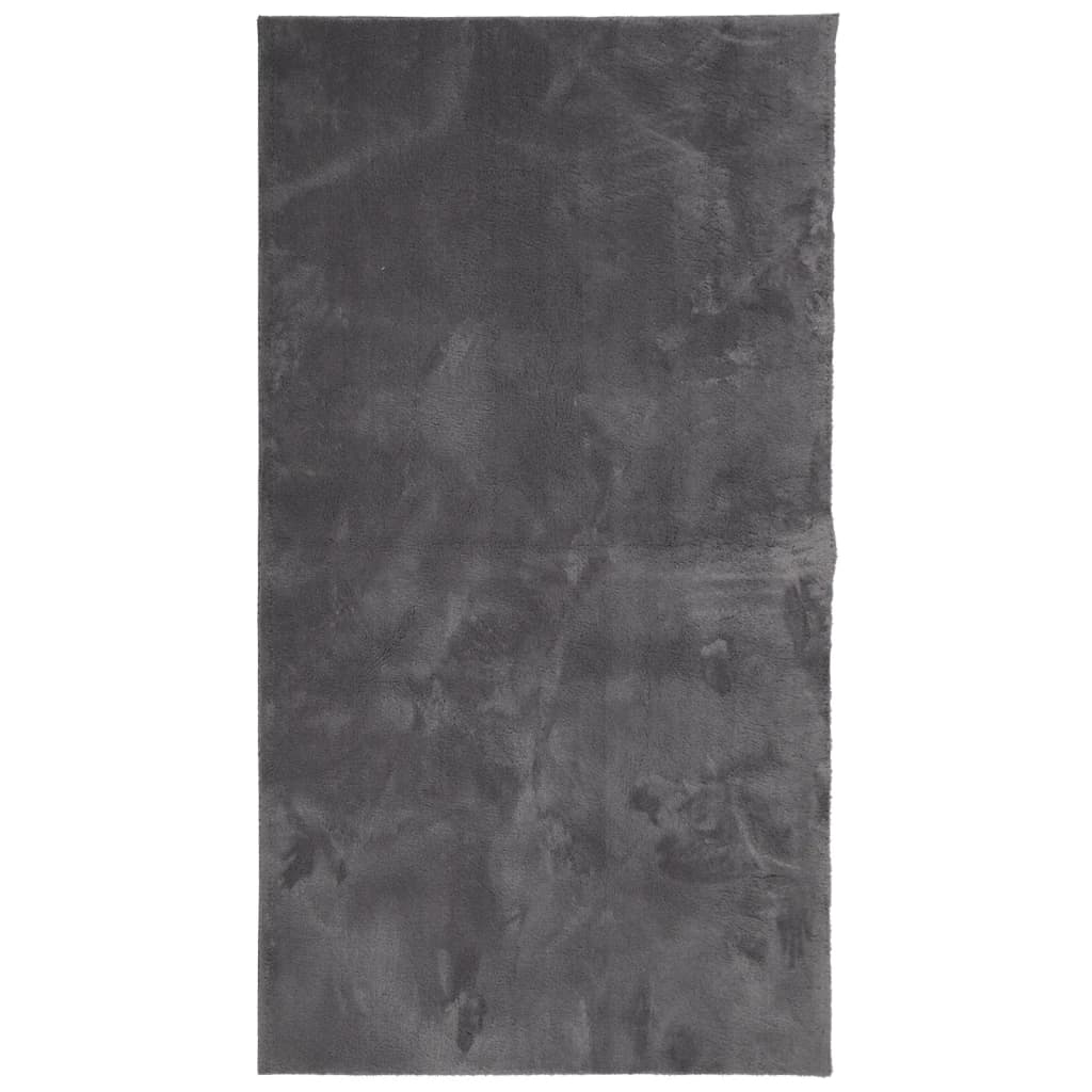 vidaXL Rug HUARTE Short Pile Soft and Washable Anthracite 80x150 cm