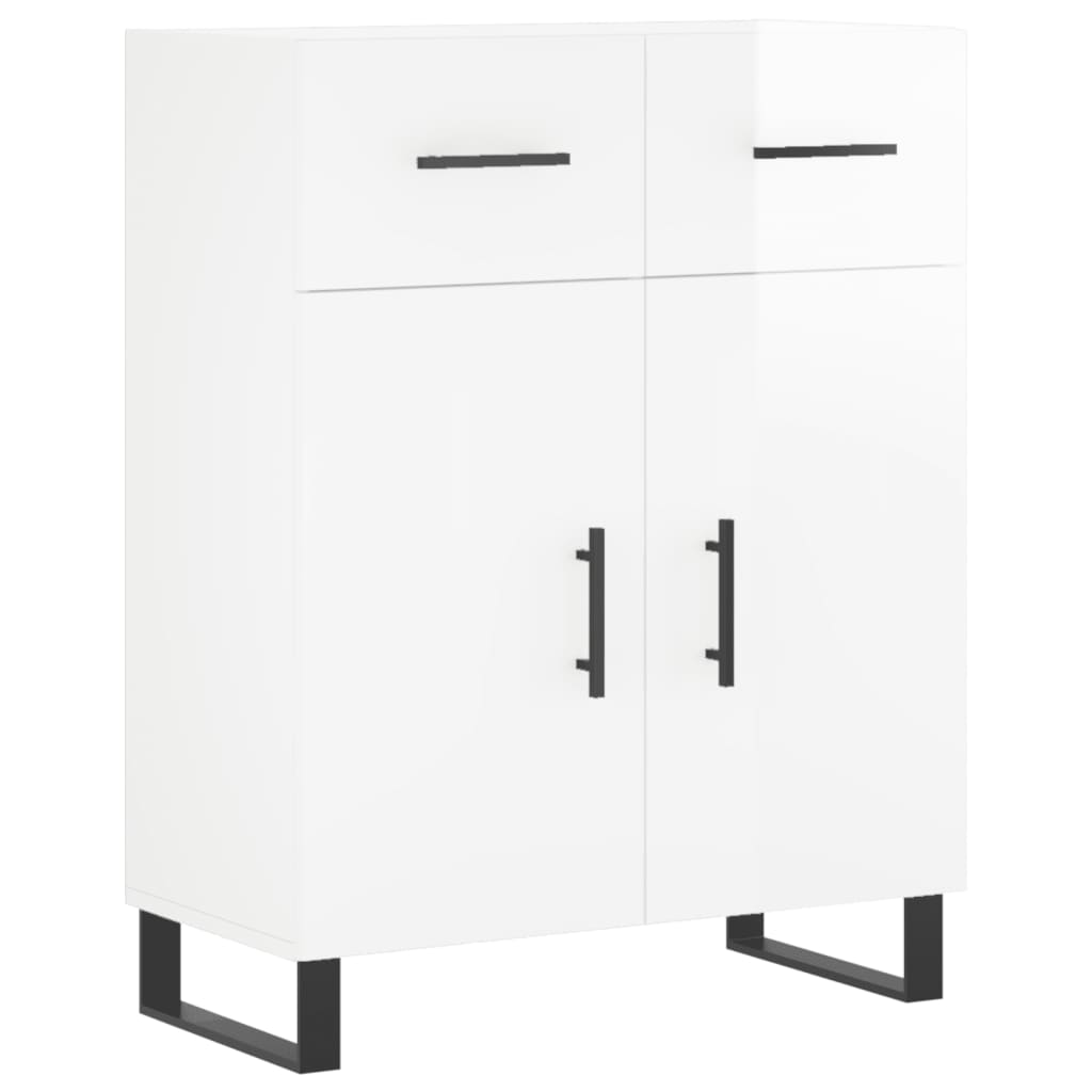 vidaXL Highboard High Gloss White 69.5x34x180 cm Engineered Wood