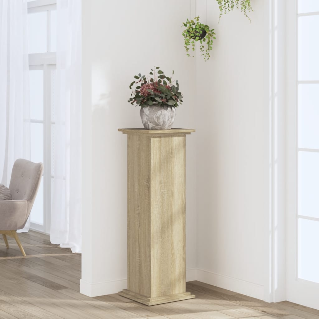 vidaXL Plant Stand Sonoma Oak 33x33x100 cm Engineered Wood