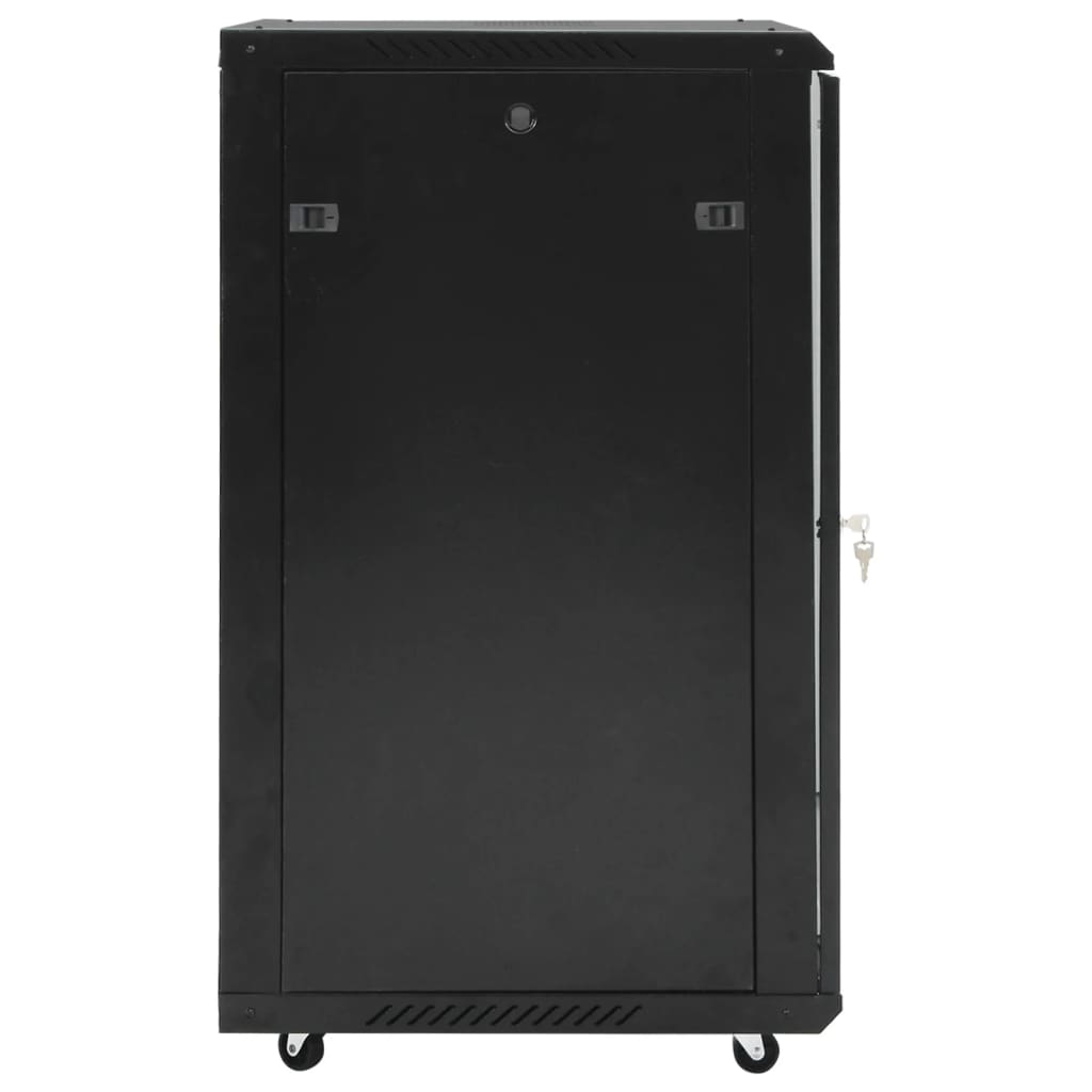 vidaXL 18U Network Cabinet 19" IP20 Black 60x60x100 cm