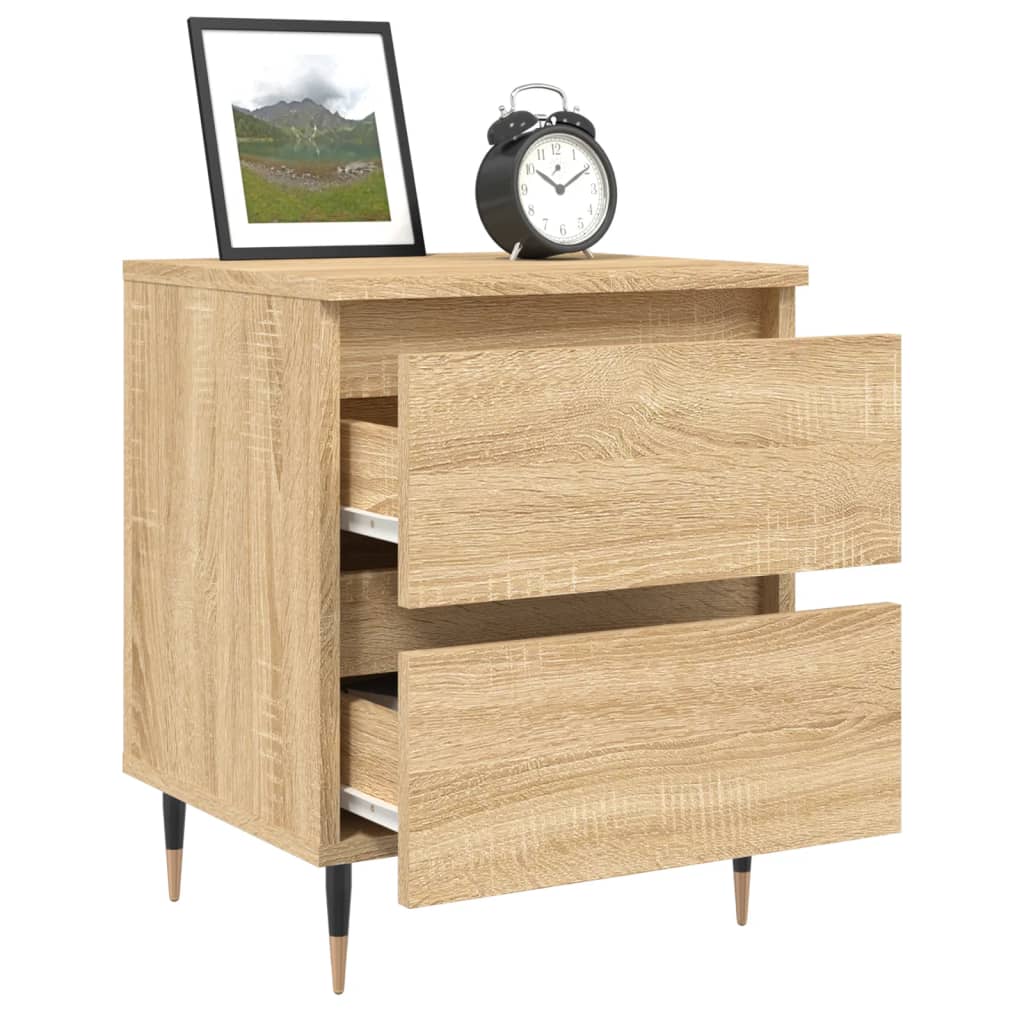 vidaXL Bedside Cabinet Sonoma Oak 40x35x50 cm Engineered Wood