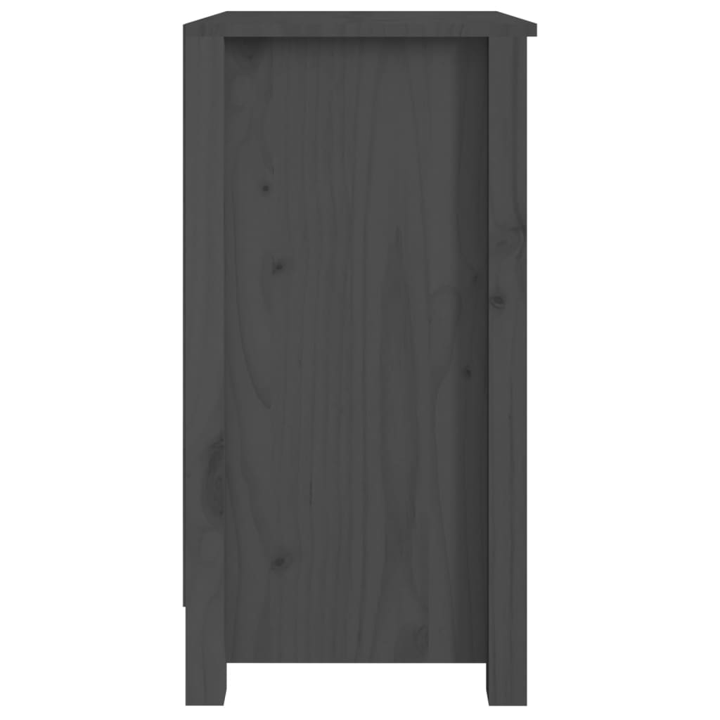 vidaXL Book Cabinet Grey 50x35x68 cm Solid Wood Pine