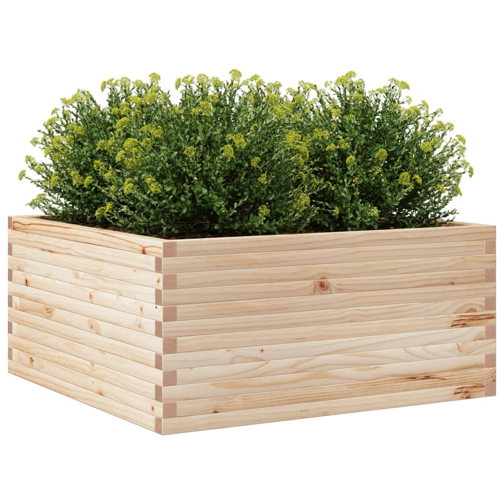 vidaXL Garden Planter 100x100x46 cm Solid Wood Pine