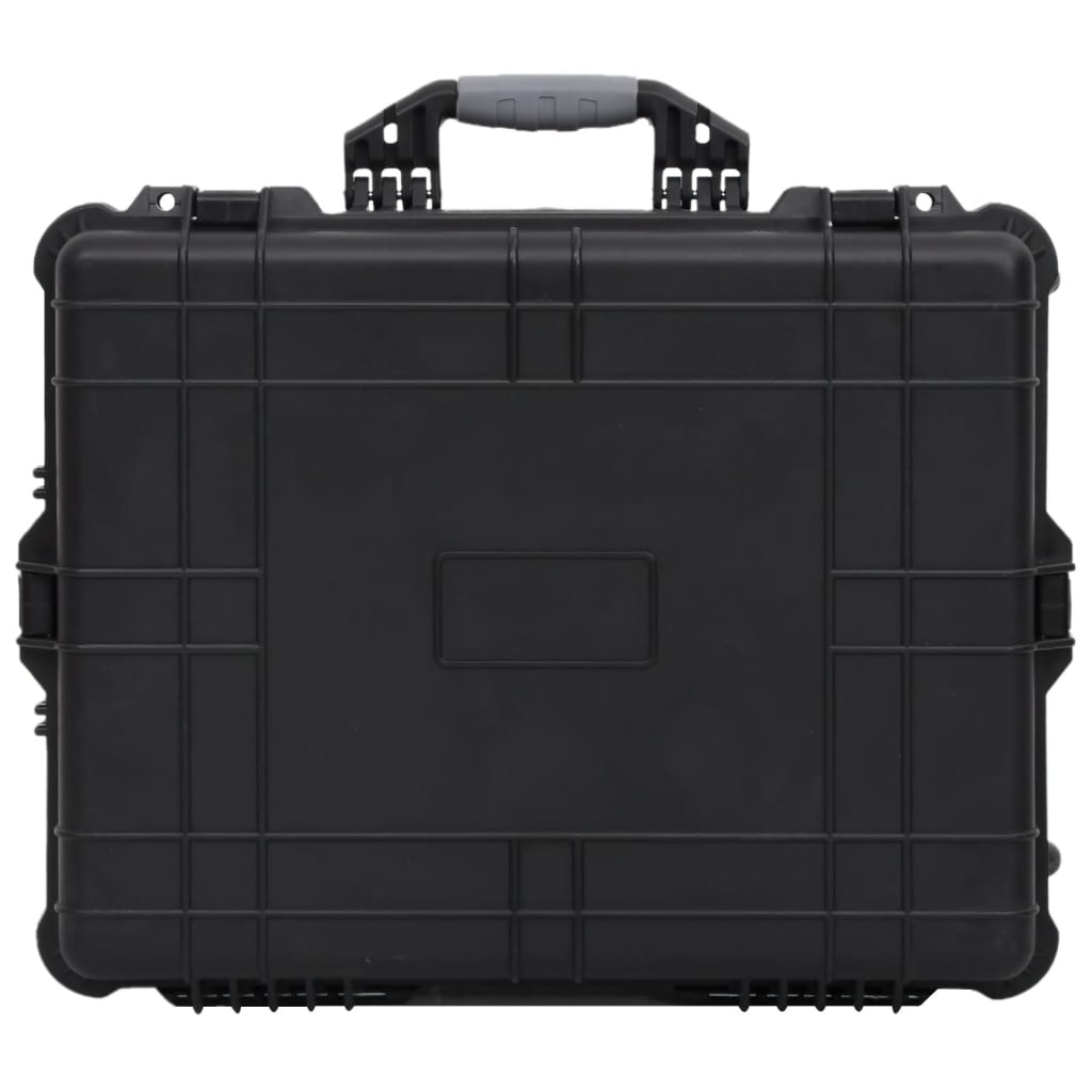 vidaXL Wheeled Flight Case Black 63x50x23 cm PP