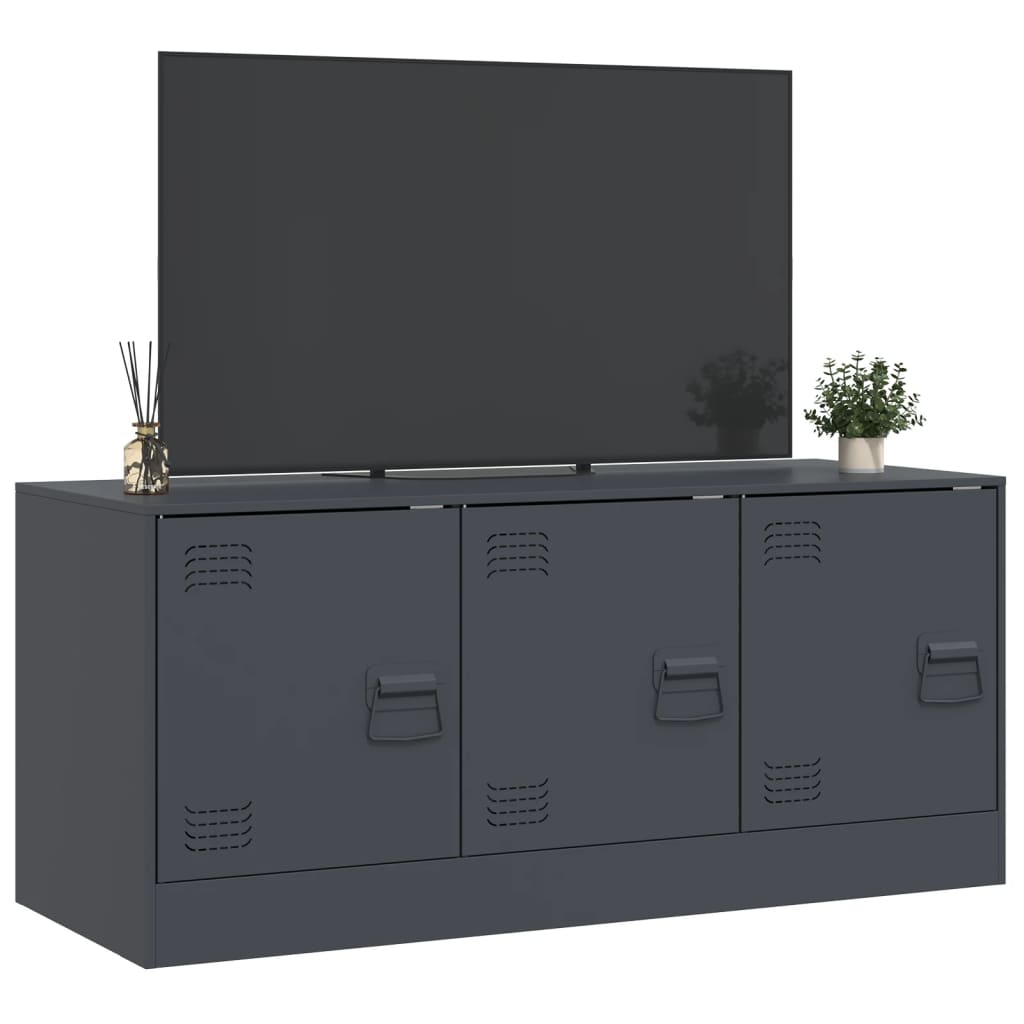 vidaXL TV Cabinet Anthracite 99x39x44 cm Steel