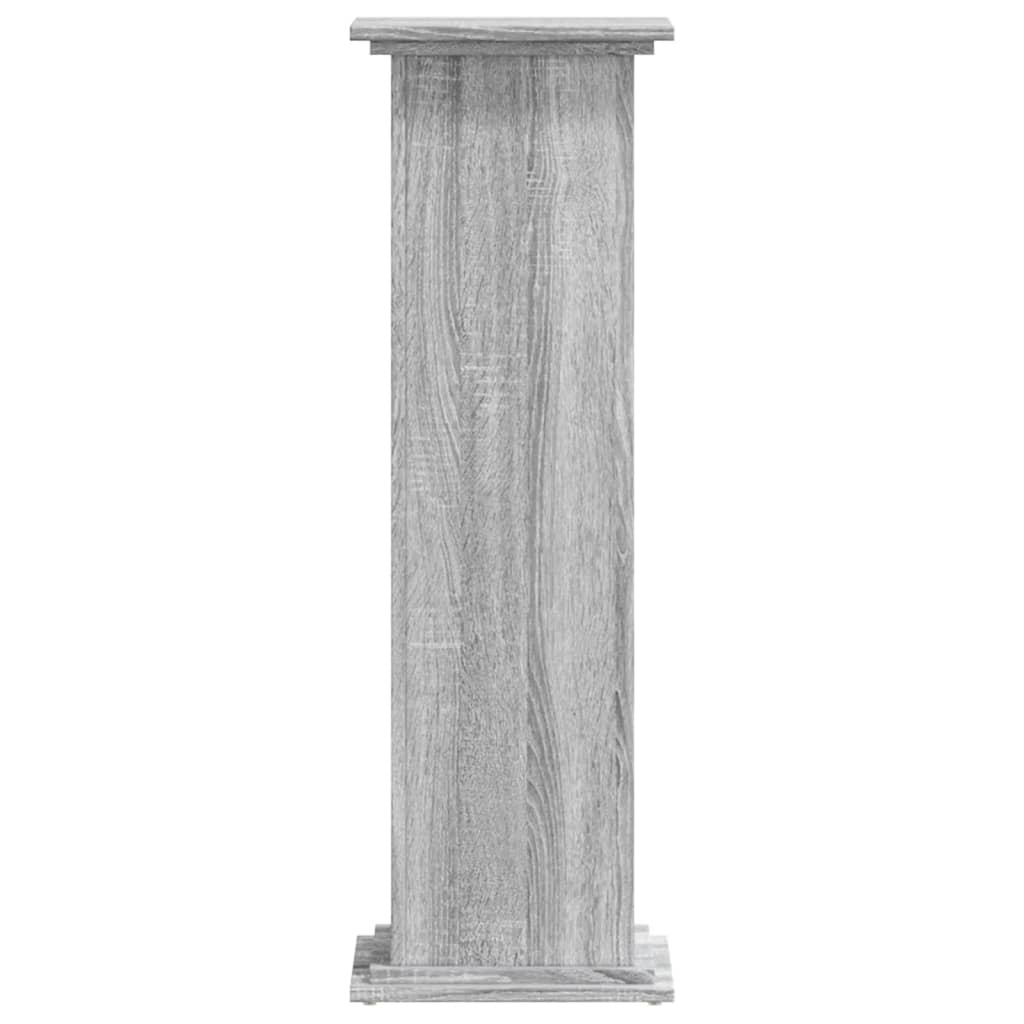 vidaXL Plant Stand Grey Sonoma 33x33x100 cm Engineered Wood