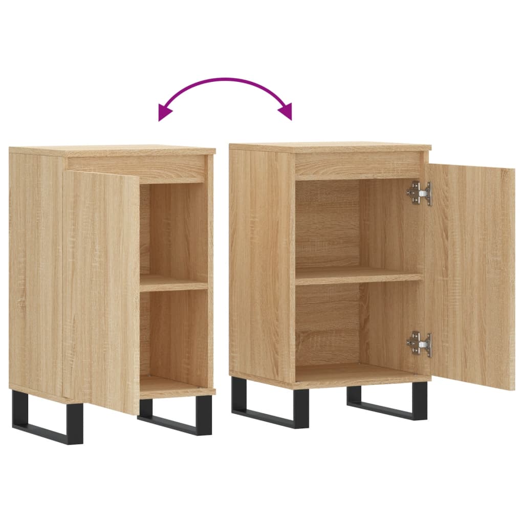 vidaXL Sideboards 2 pcs Sonoma Oak 40x35x70 cm Engineered Wood