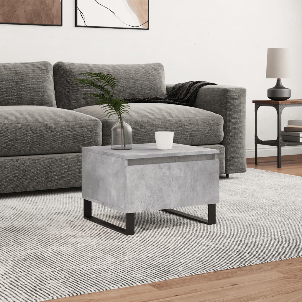 vidaXL Coffee Table Concrete Grey 50x46x35 cm Engineered Wood