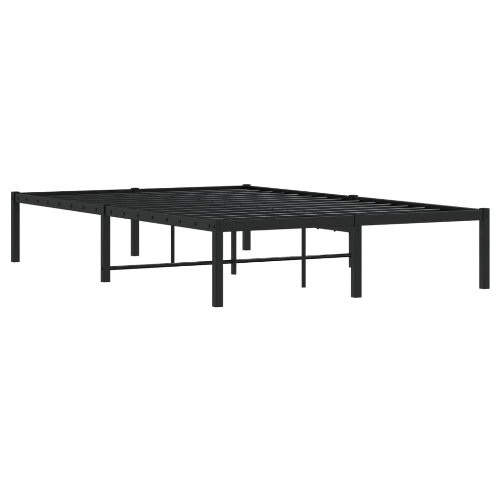 vidaXL Metal Bed Frame without Mattress Black 120x200 cm