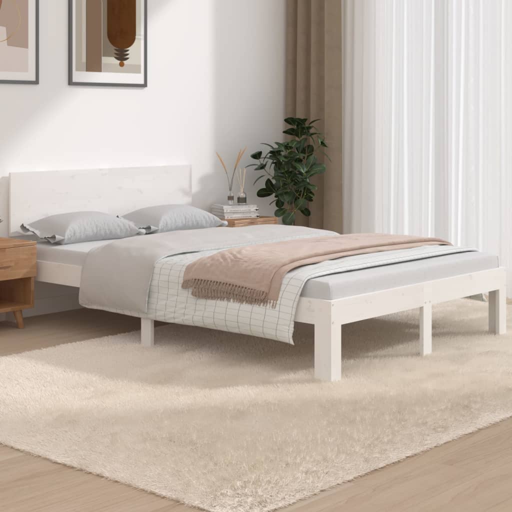 vidaXL Bed Frame without Mattress White 120x190 cm Small Double