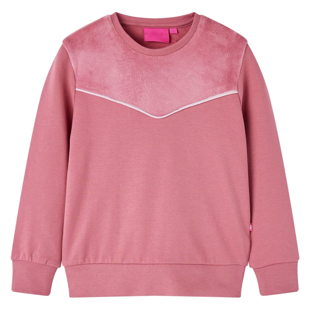 Kids' Sweatshirt Velvet Patchwork Raspberry 116