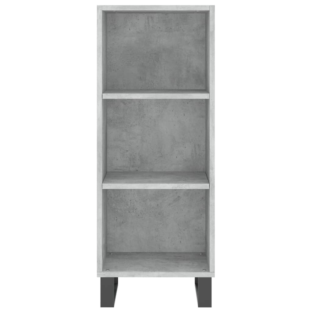 vidaXL Highboard Concrete Grey 34.5x32.5x180 cm Engineered Wood