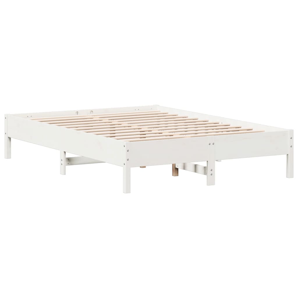 vidaXL Bed Frame without Mattress White 120x200 cm Solid Wood Pine