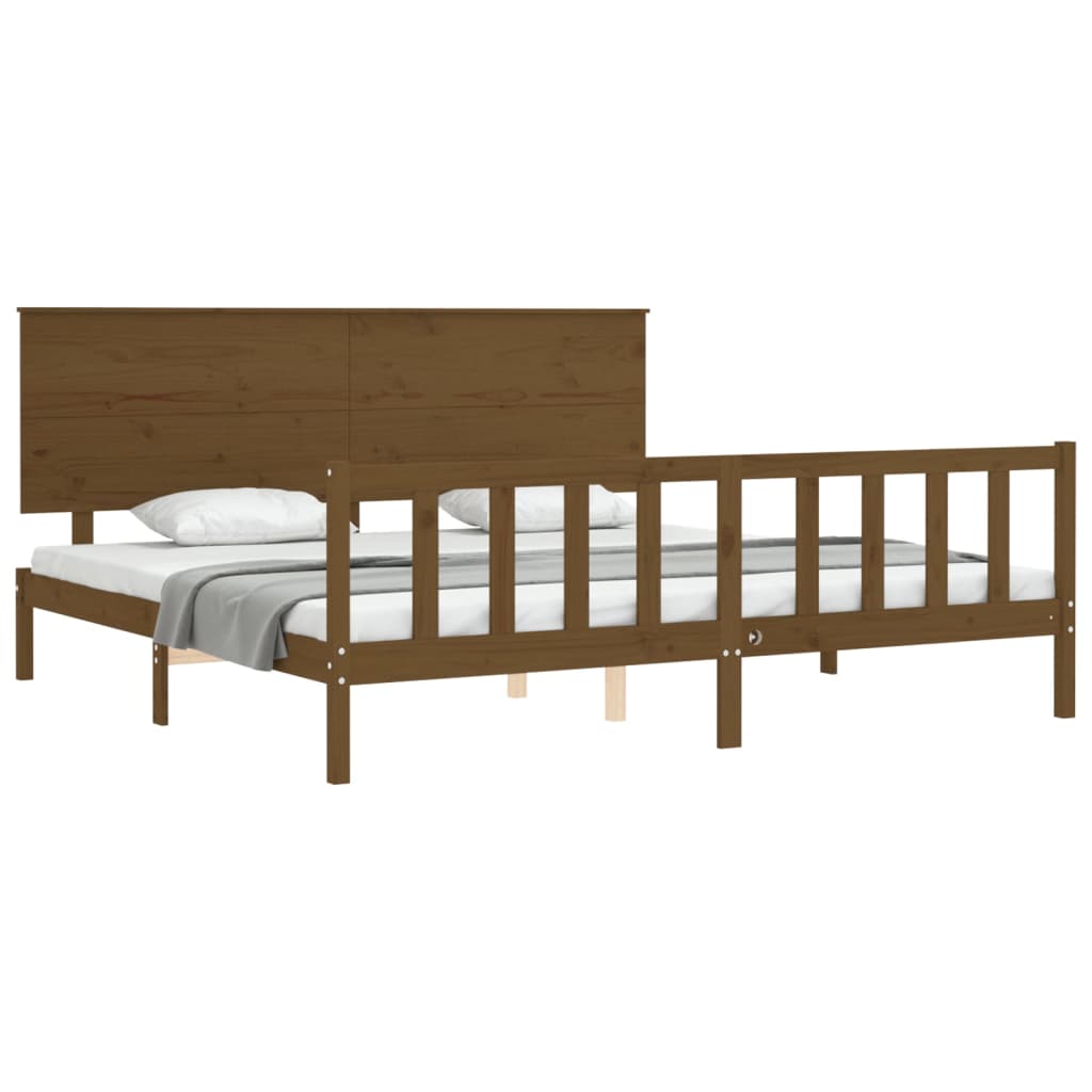 vidaXL Bed Frame without Mattress Honey Brown 200x200 cm Solid Wood Pine