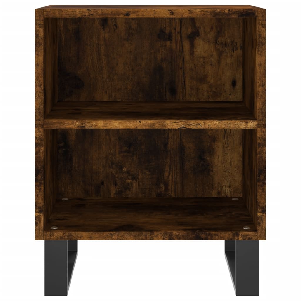 vidaXL Bedside Cabinet Smoked Oak 40x30x50 cm Engineered Wood