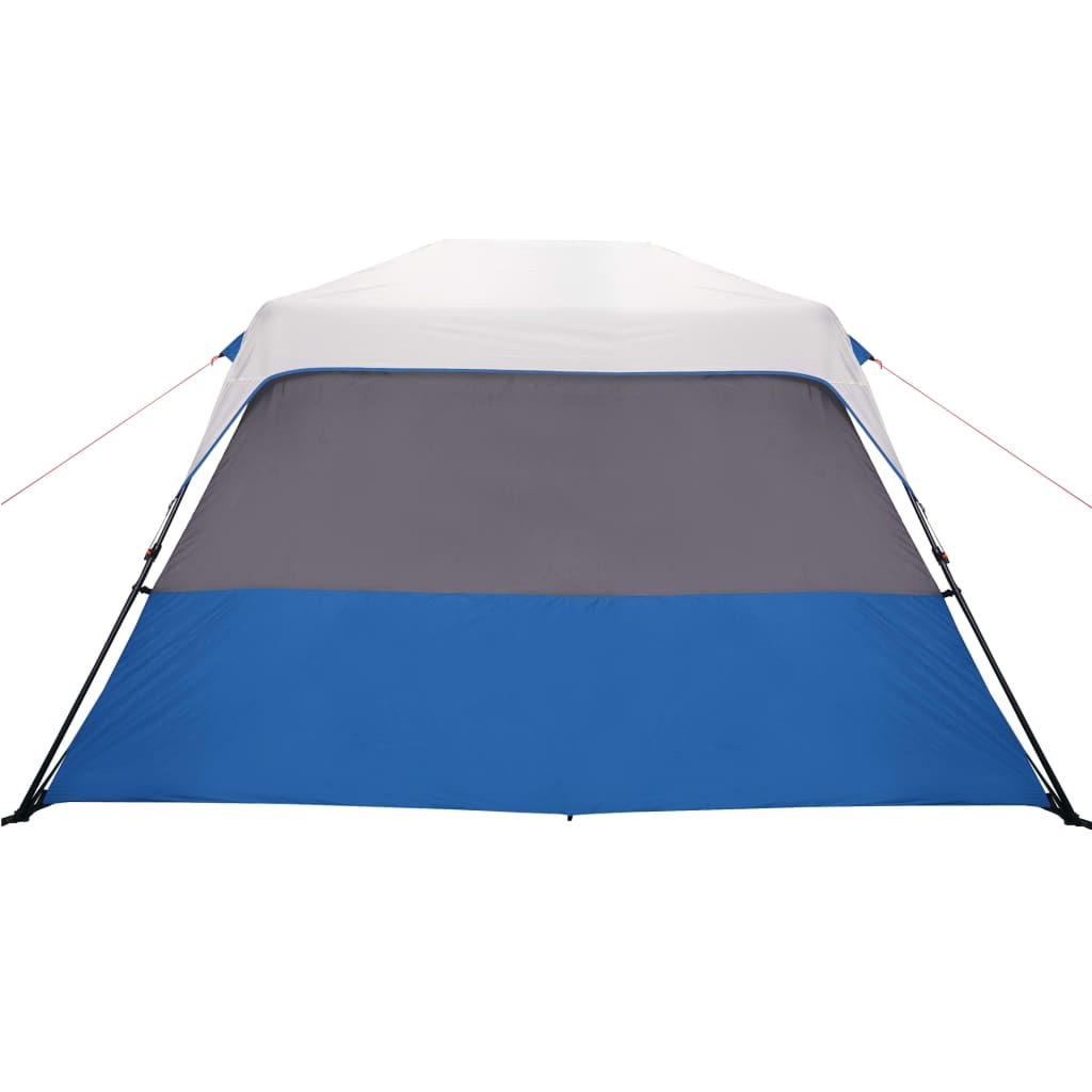 vidaXL Family Tent with LED 6-Person Light Blue Quick Release