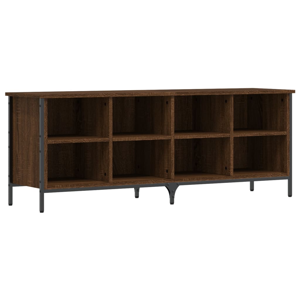 vidaXL Shoe Cabinet Brown Oak 131x35x50 cm Engineered Wood